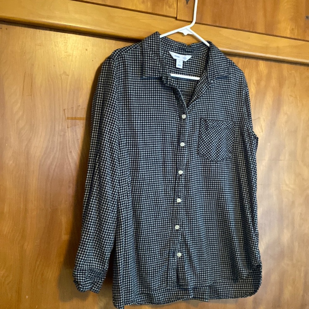 Black and white checkered flannel